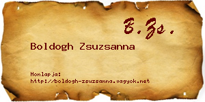 Boldogh Zsuzsanna névjegykártya